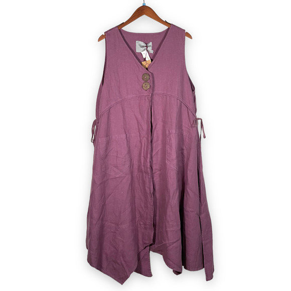 Cheyenne Dresses & Skirts - NWT Cheyenne Seattle 100% Linen Open Front Dress or Top Lagenlook Oversized